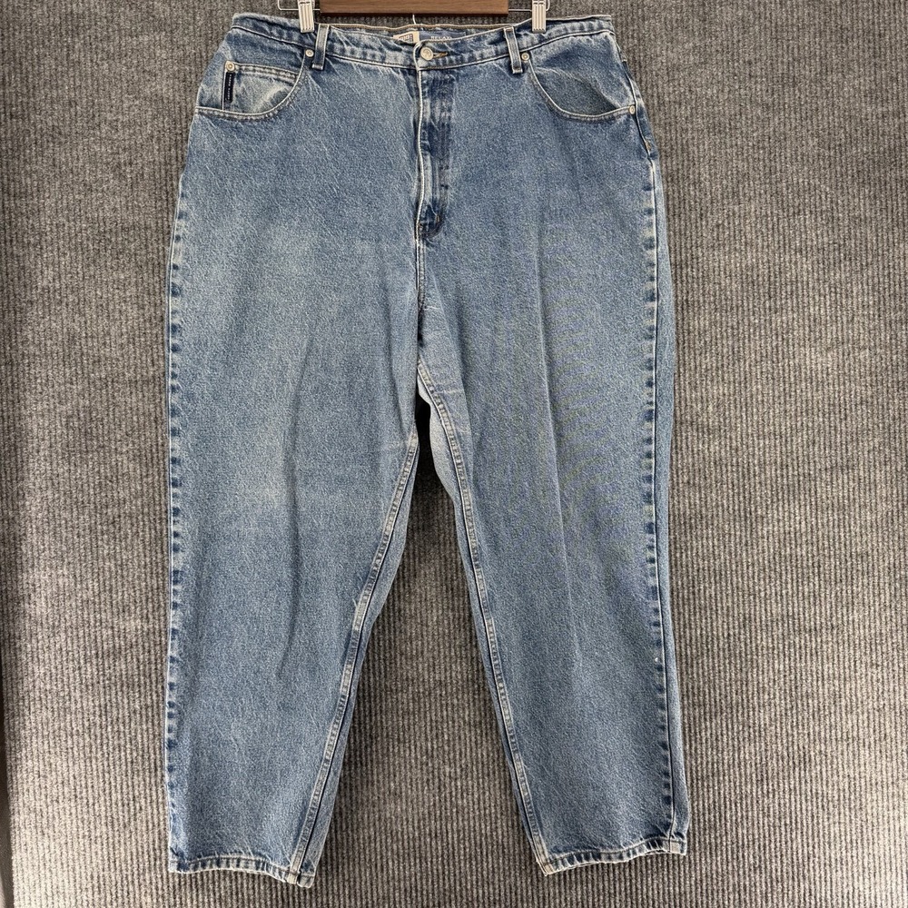 Vintage  90s Faded Glory mom jeans relaxed fit womens 20W light wash high rise